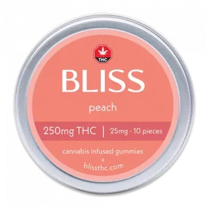 Bliss Edibles - Peach Gummies - 250mg
