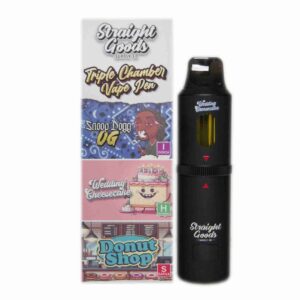 Straight Goods Triple Chamber Vape – Snoop Dogg OG + Wedding Cheesecake + Donut Shop (3 Grams + 3 Grams + 3 Gram)