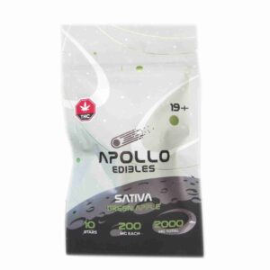 Apollo Edibles – Green Apple Shooting Stars 2000mg THC Sativa