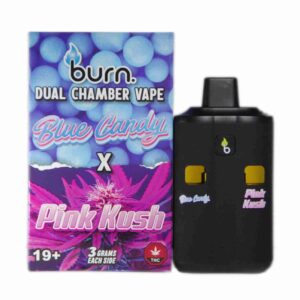 6 Gram Dual Chamber Burn Disposable Vape – Blue Candy + Pink Kush (3+3 Gram)