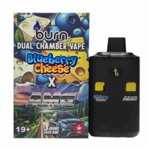6 Gram Dual Chamber Burn Disposable Vape – Blueberry Cheese + AMG (3+3 Gram)